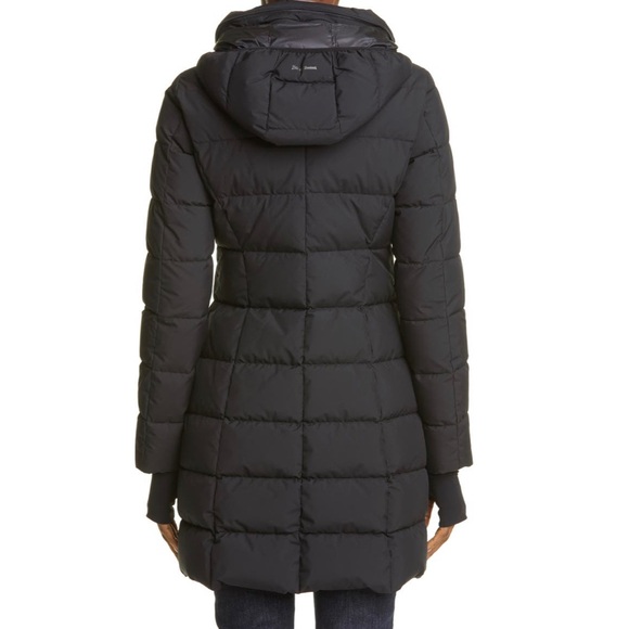 🖤SOLD🖤 Herno Laminar Water Repellent Hooded Down Puffer Coat BLACK, Sz 6 US/42 - Picture 4 of 12